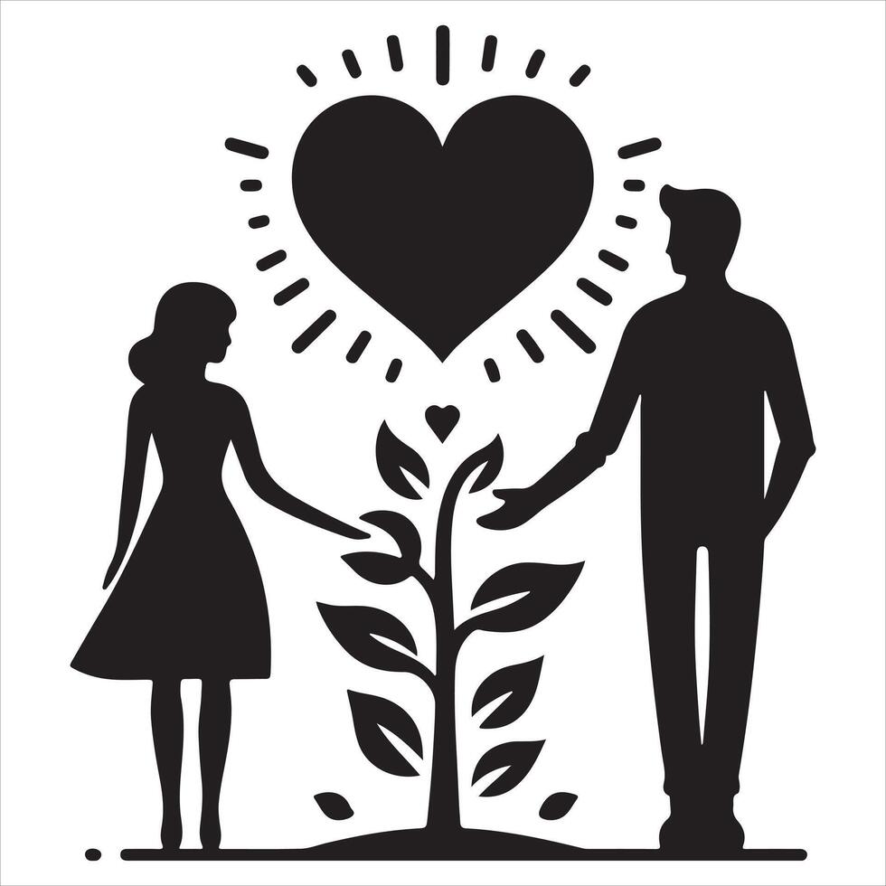 Couple art illustration vector