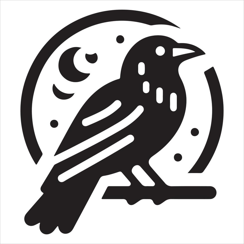 A Crow Art Illustration vector