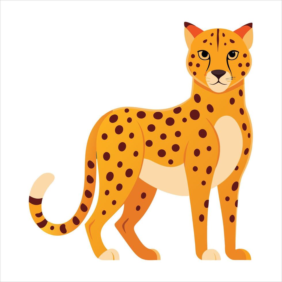 A Cheetah Art Illustration vector