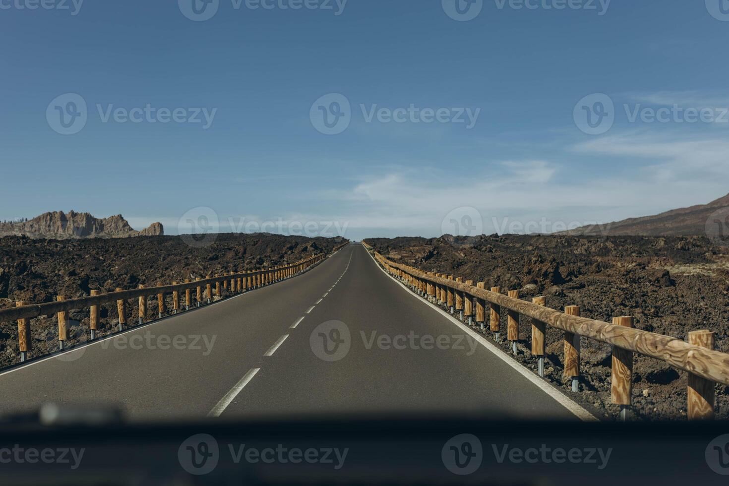 Route to reach the base of the Teide volcano. Tenerife Canary Islands Spain photo