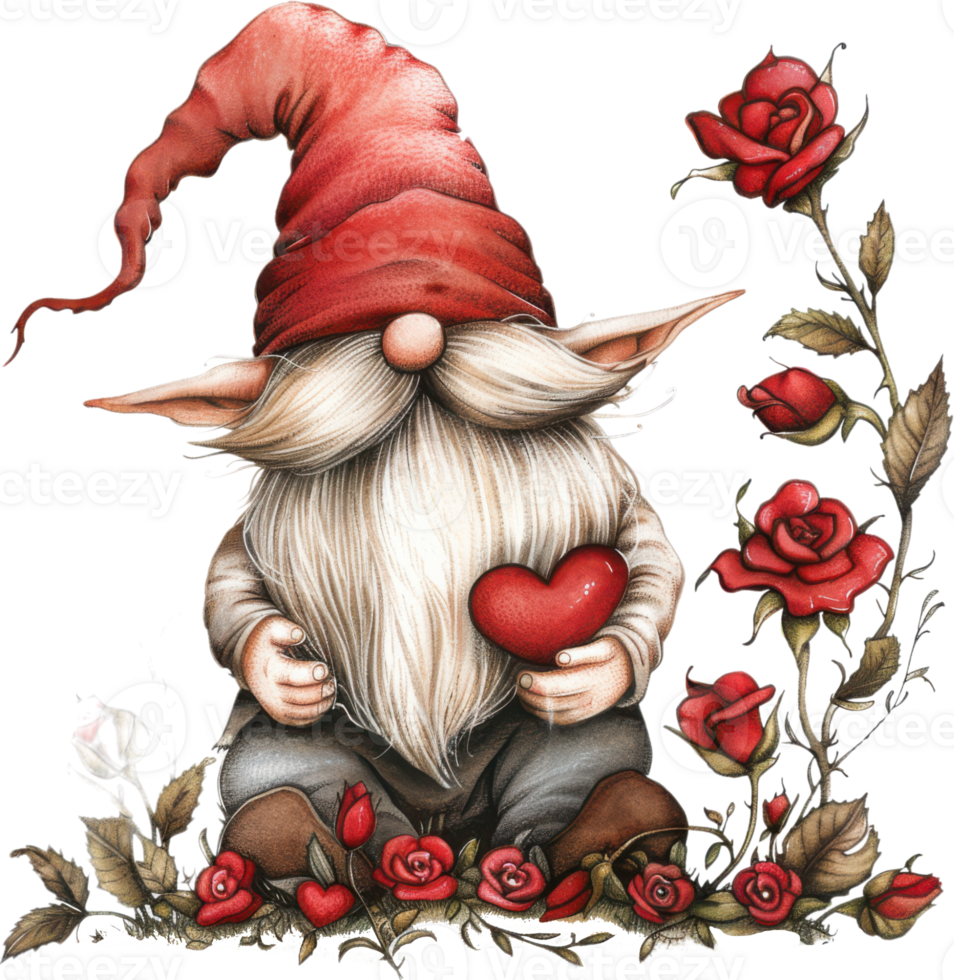 Gnome with heart png