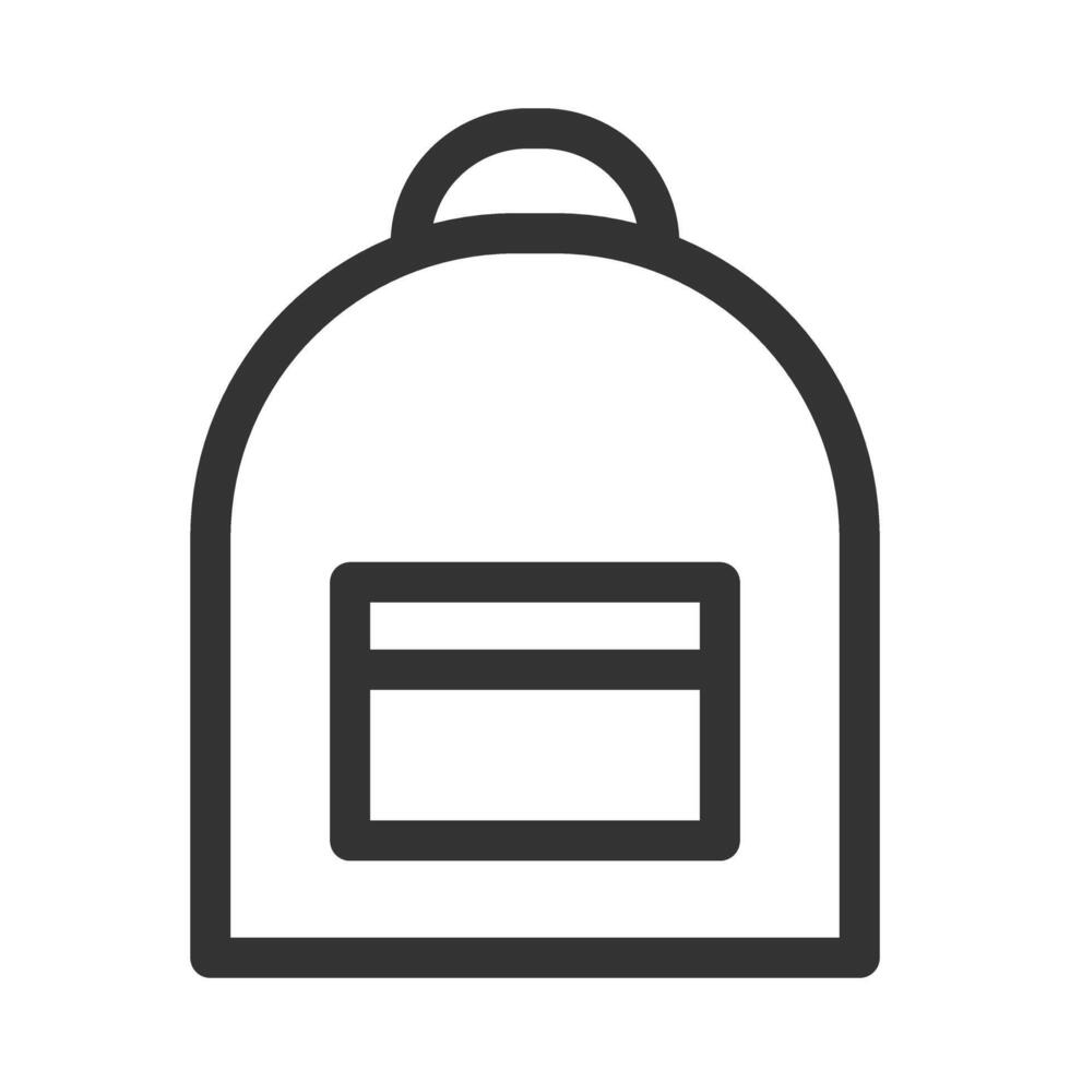 Backpack icon.Children briefcase symbol.Schoolbag,school bag backpack. Editable stroke.Transparent background. illustration EPS10 vector