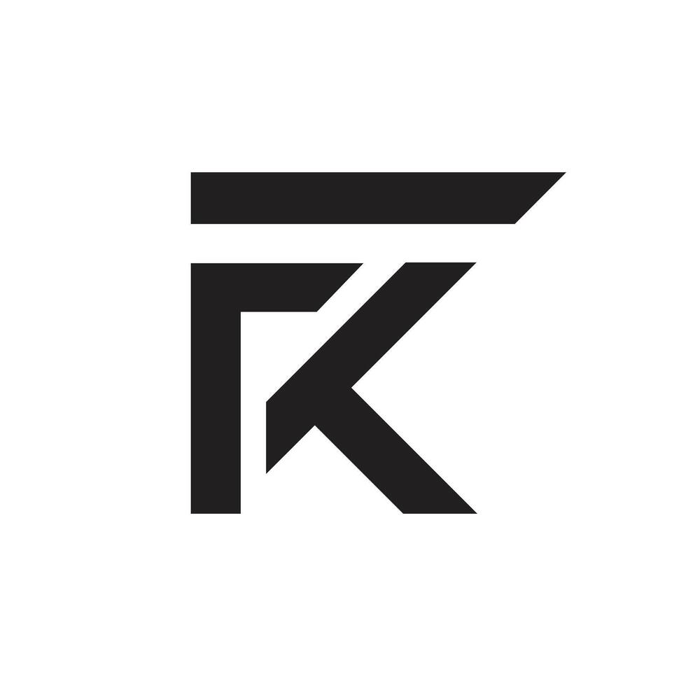 Letter Fk initial modern new unique monogram logo vector