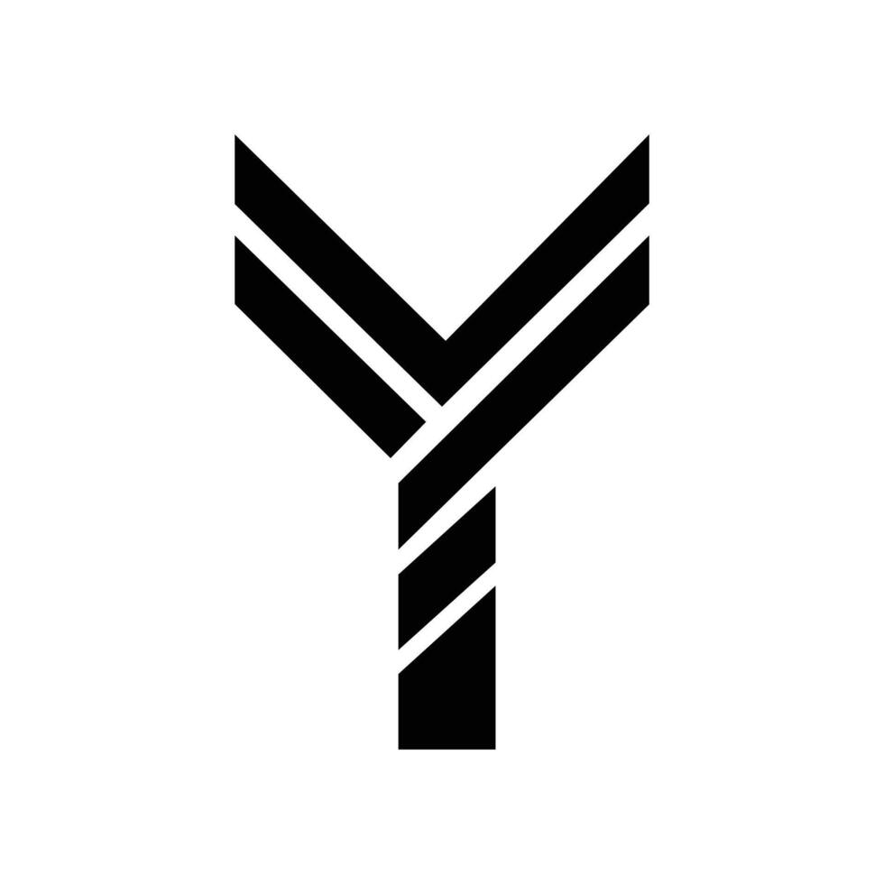 Letter Yv or Vy lawyer modern shape monogram logo vector