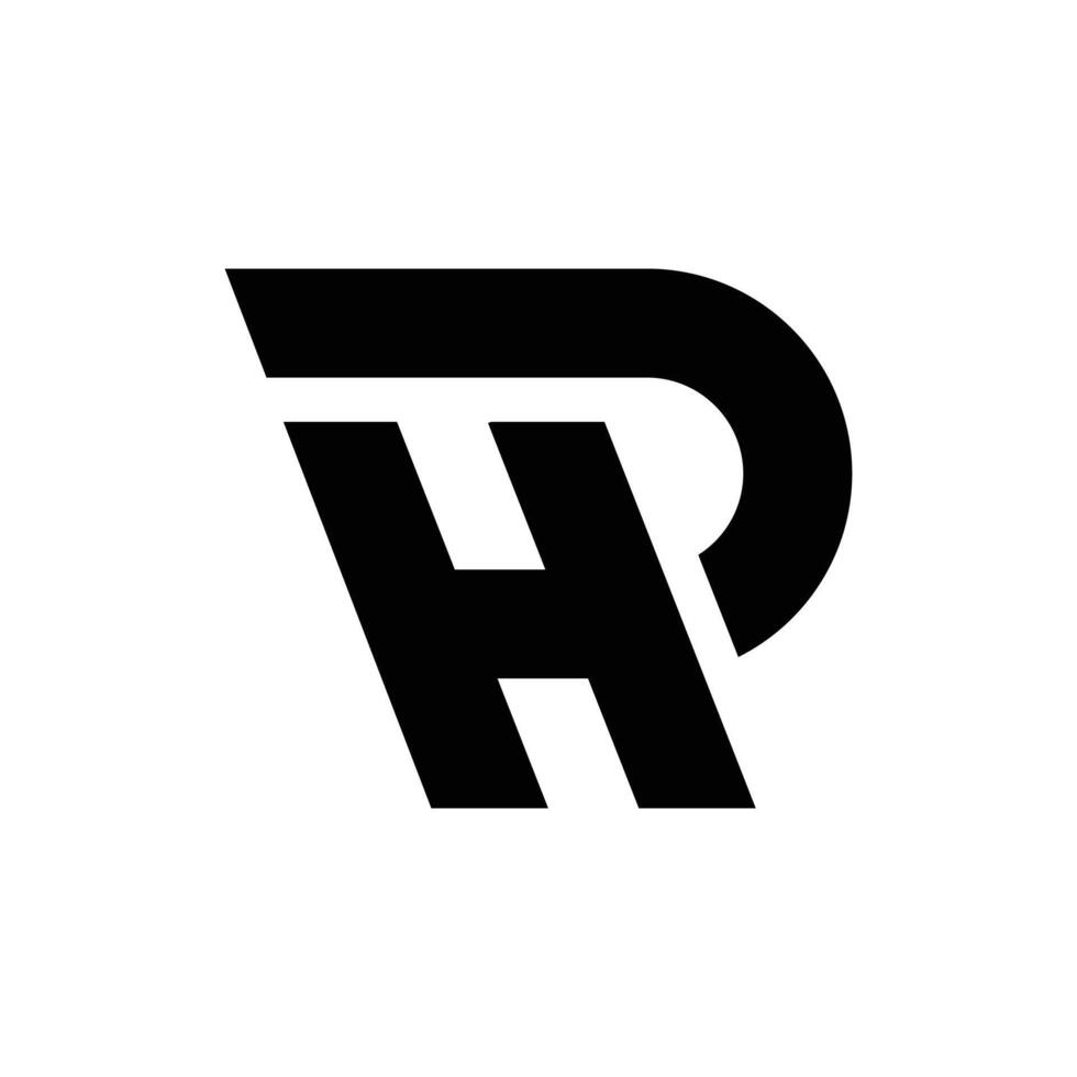 Modern letter Hp or Hd new unique shape logo idea vector