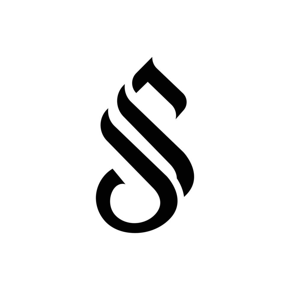 Letter Ss modern classic shape royal monogram logo vector
