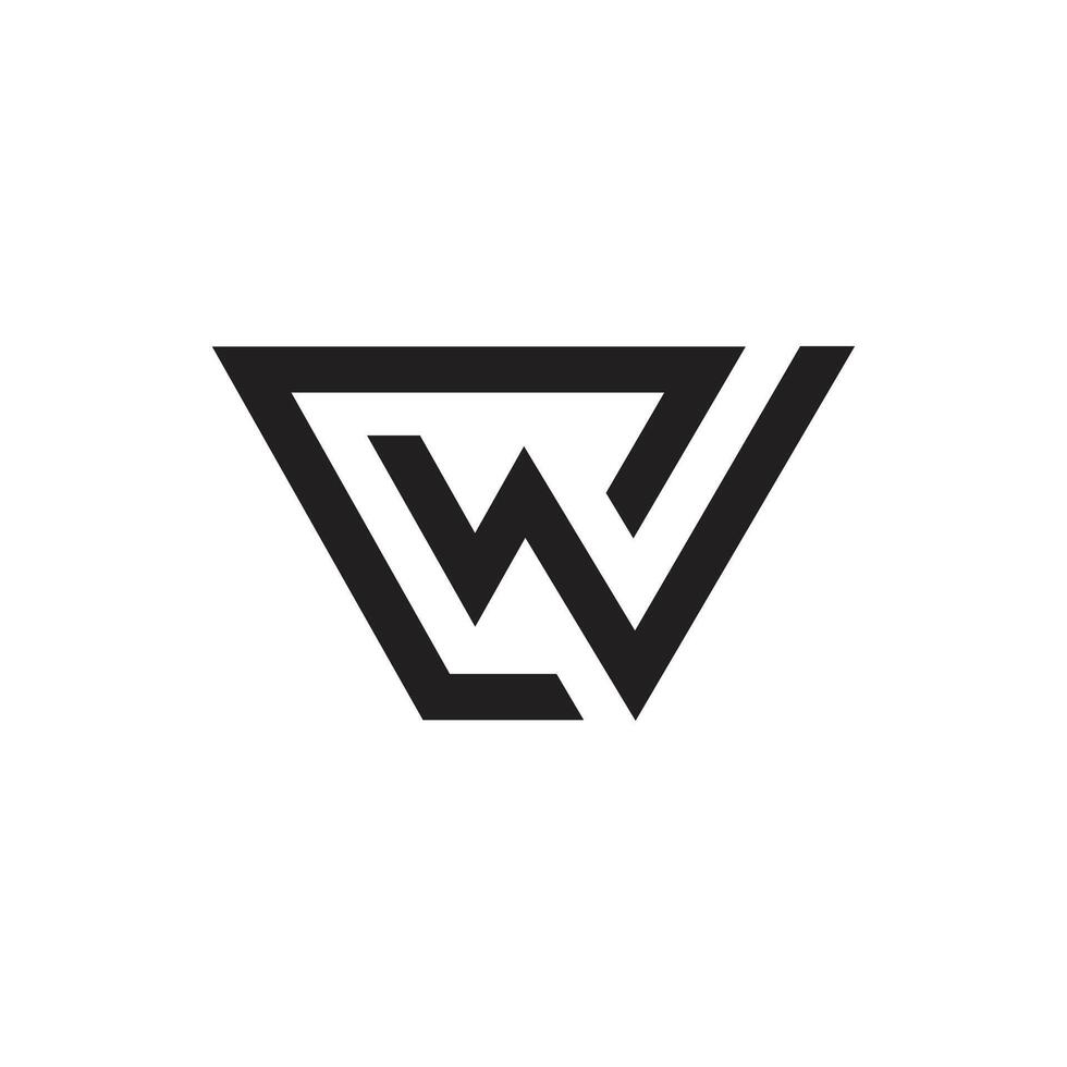 Letter Cw creative shape new unique monogram logo vector