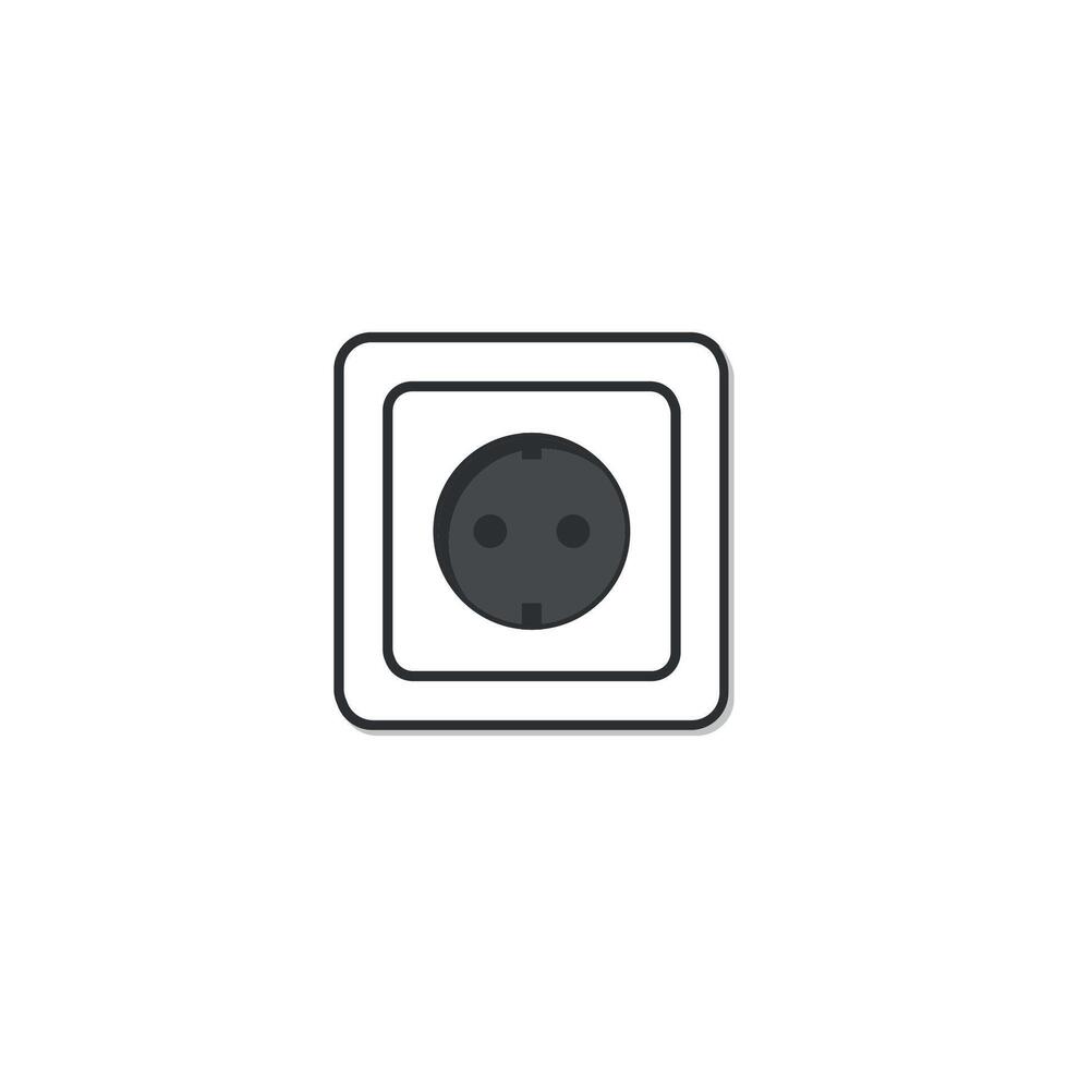 illustration of the outline design of an electrical socket. vector