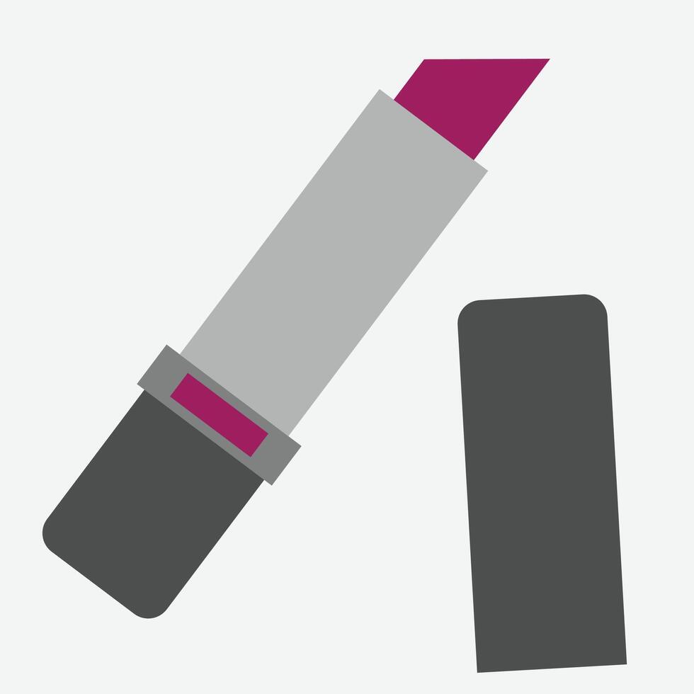 A lipstick illustration, can be used for a sign and advertising for fashion and beauty centers and women stuff, feminine fashion cosmetic, dark pink lipstick, good for social media and web design vector