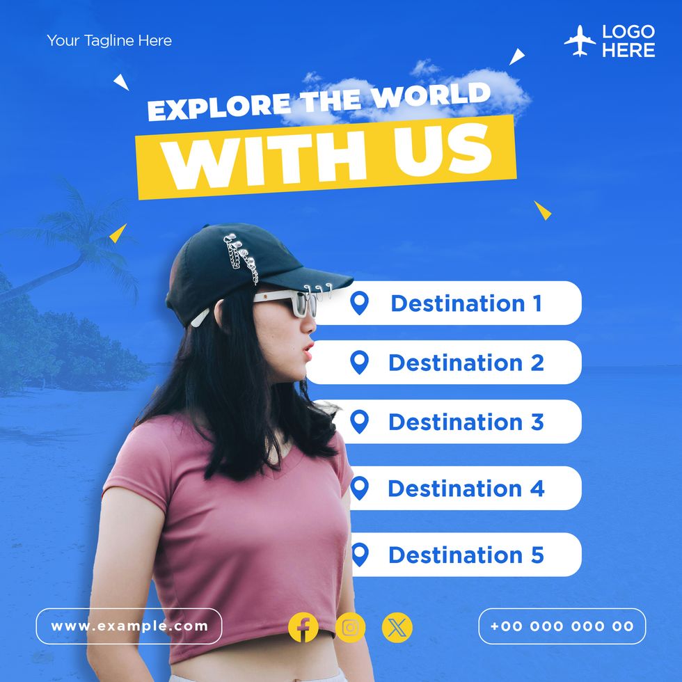 Travel and Tour Social Media Template psd