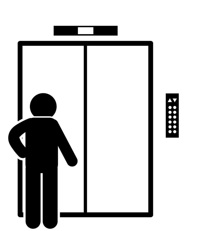 ILLUSTRATION OF THE ELEVATOR ICON vector