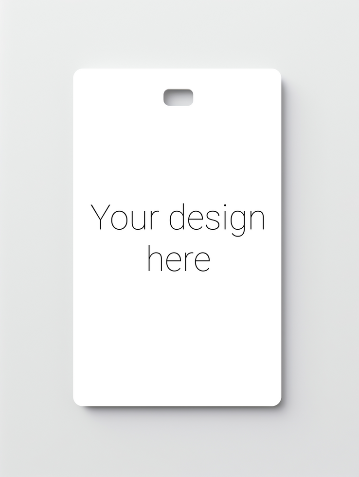 Crisp ID Card Mockup on White Canvas psd