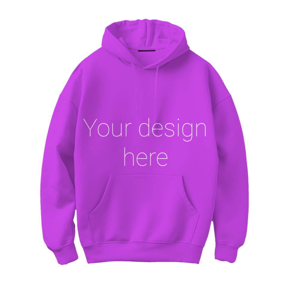 Clean Purple Hoodie Design No Background Needed psd