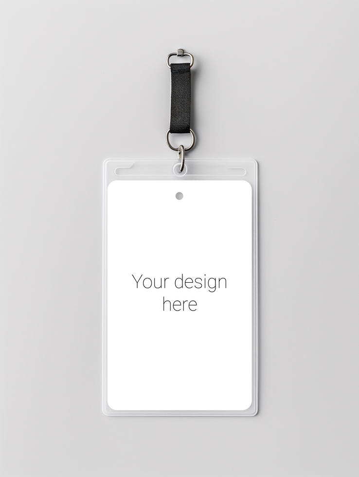 ID Card Mockup Isolated on White psd