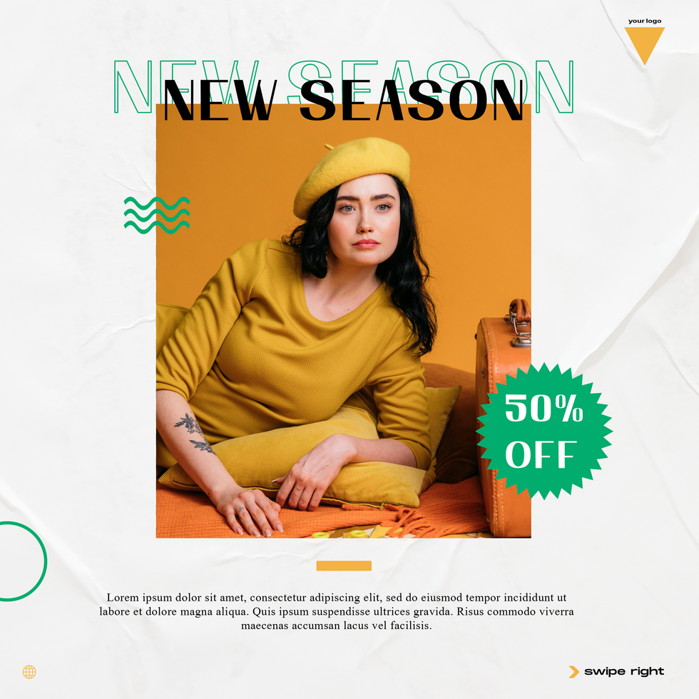 Stylish Urban Fashion and Lifestyle Social Media Template Design psd