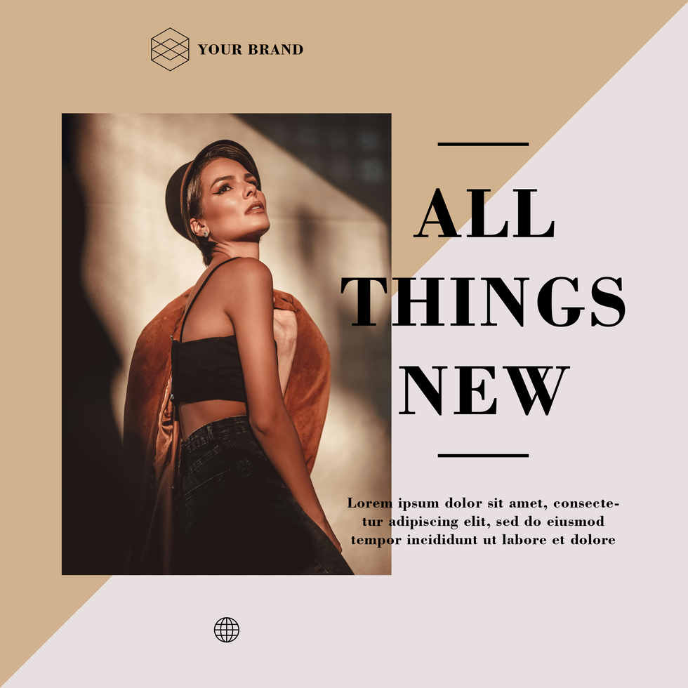 Beauty and Luxury Fashion social media template psd