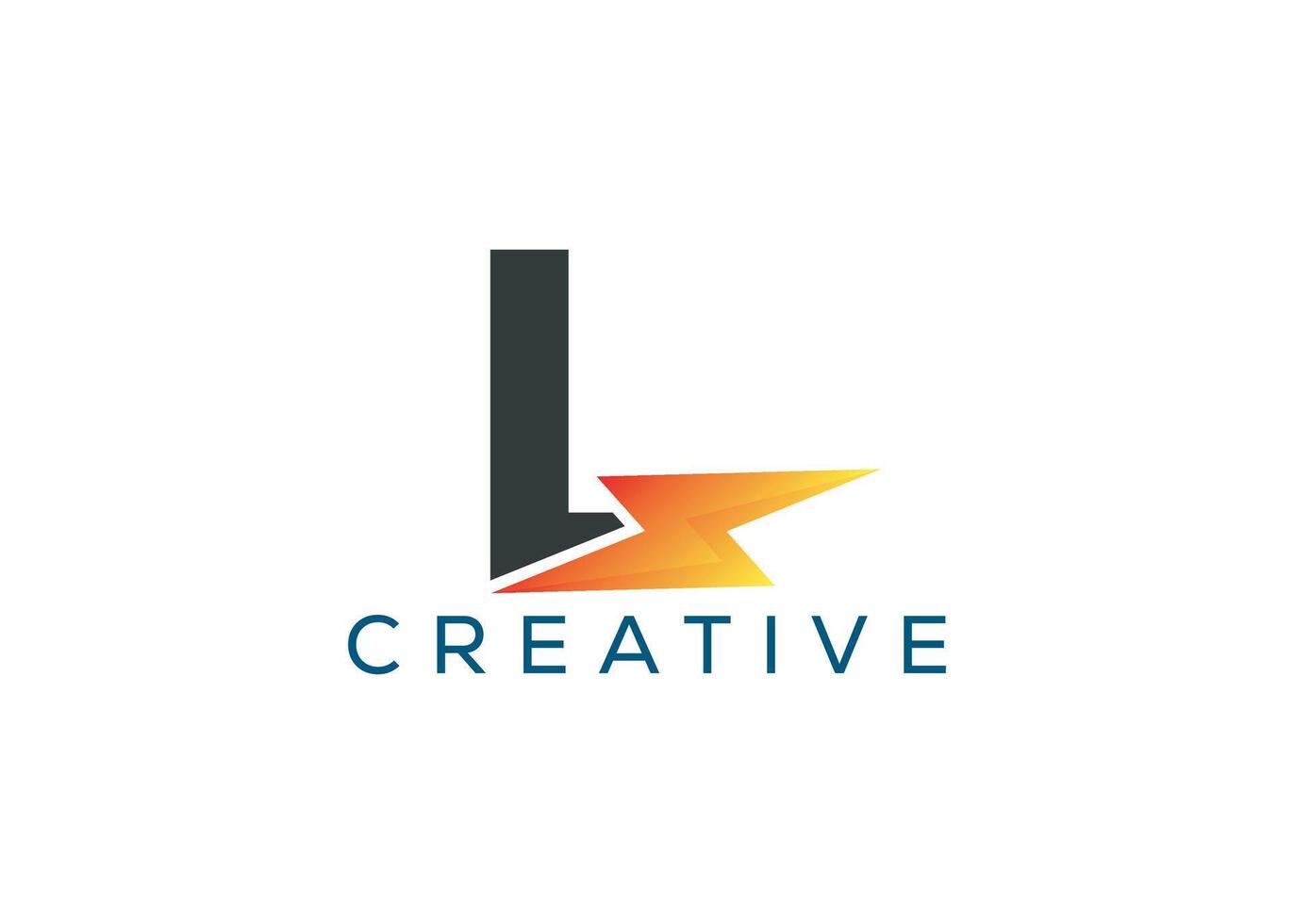 Minimal and professional Letter L thunder logo design template. vector