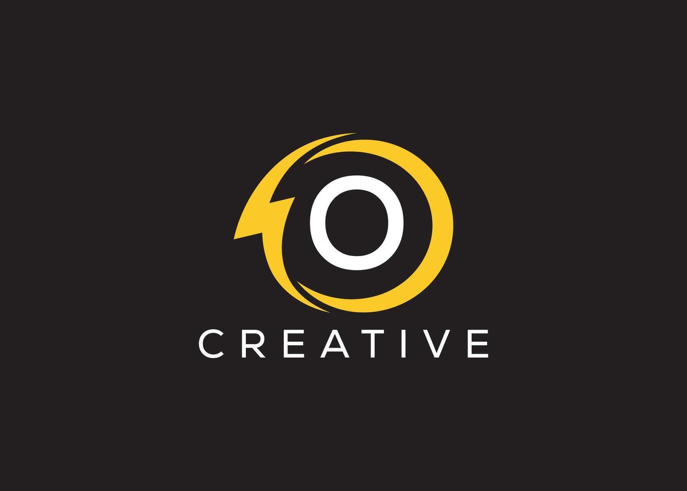 Minimal and professional Letter O thunder logo design template vector