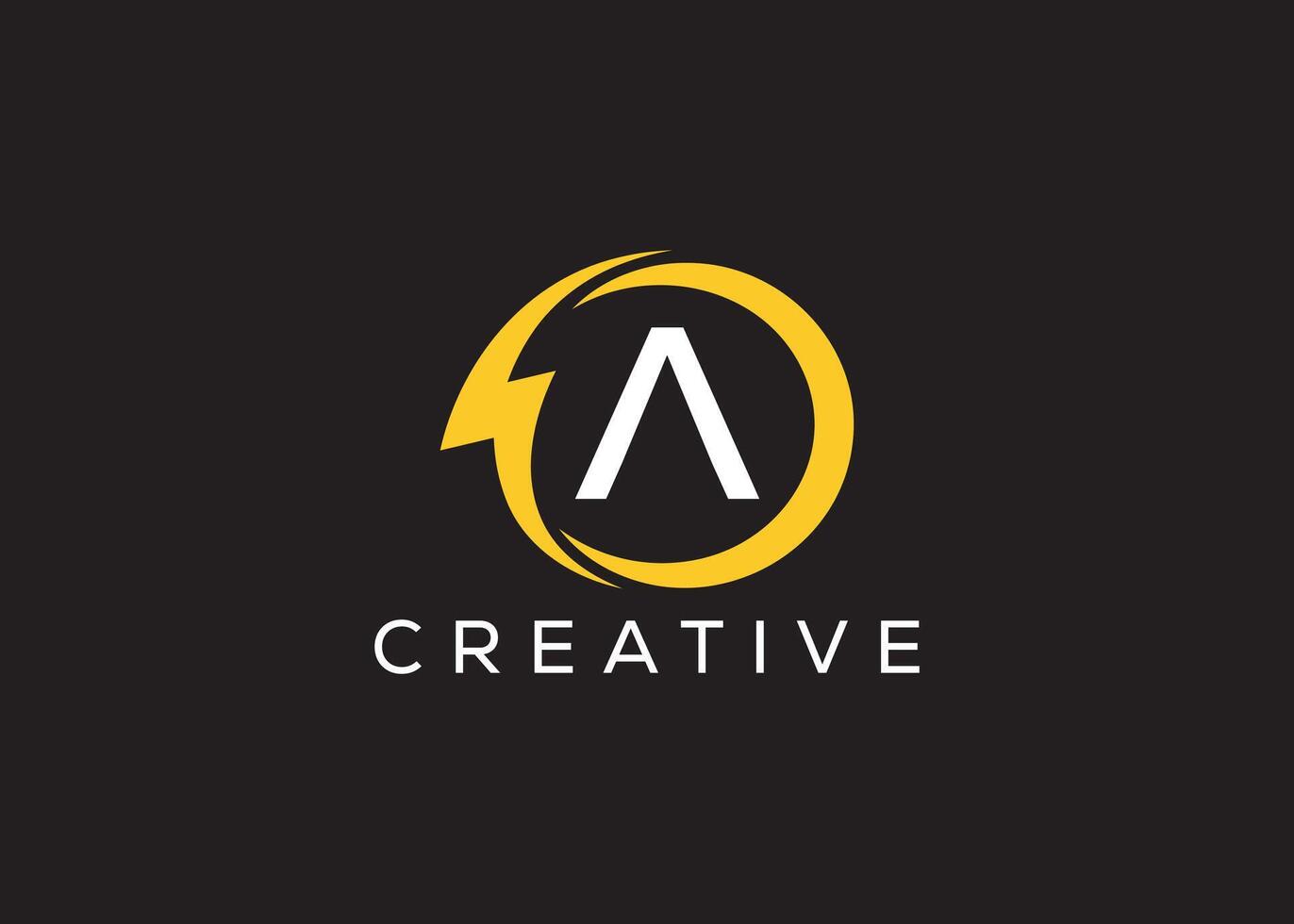 Minimal and professional Letter A thunder logo design template vector