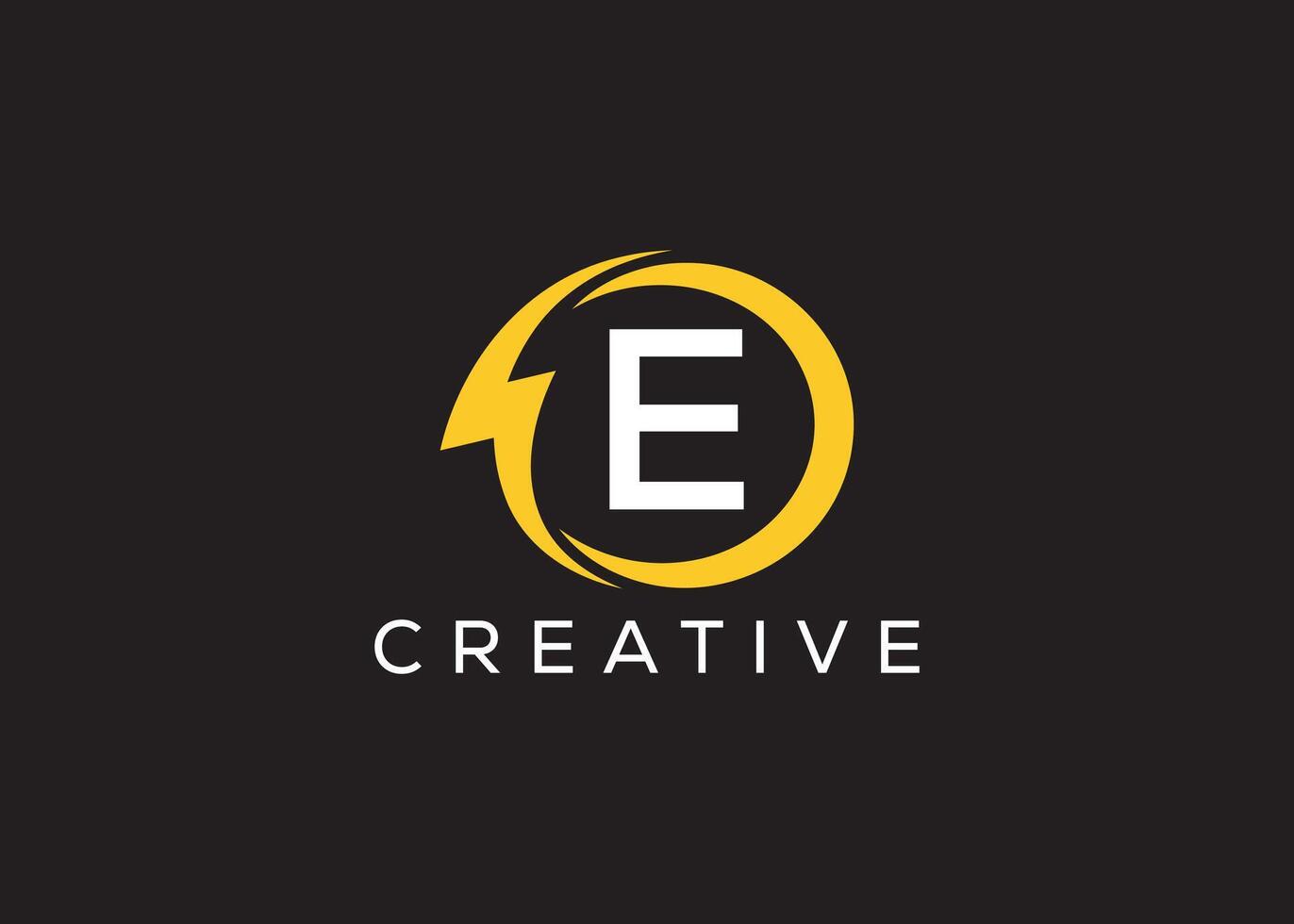Minimal and professional Letter E thunder logo design template vector
