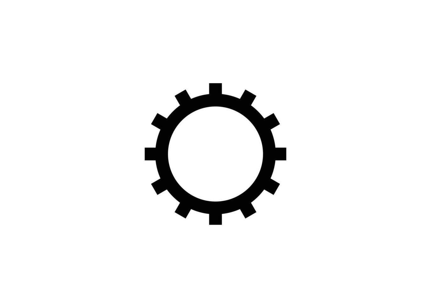 Minimal and professional gear logo design template. Simple gear logo vector