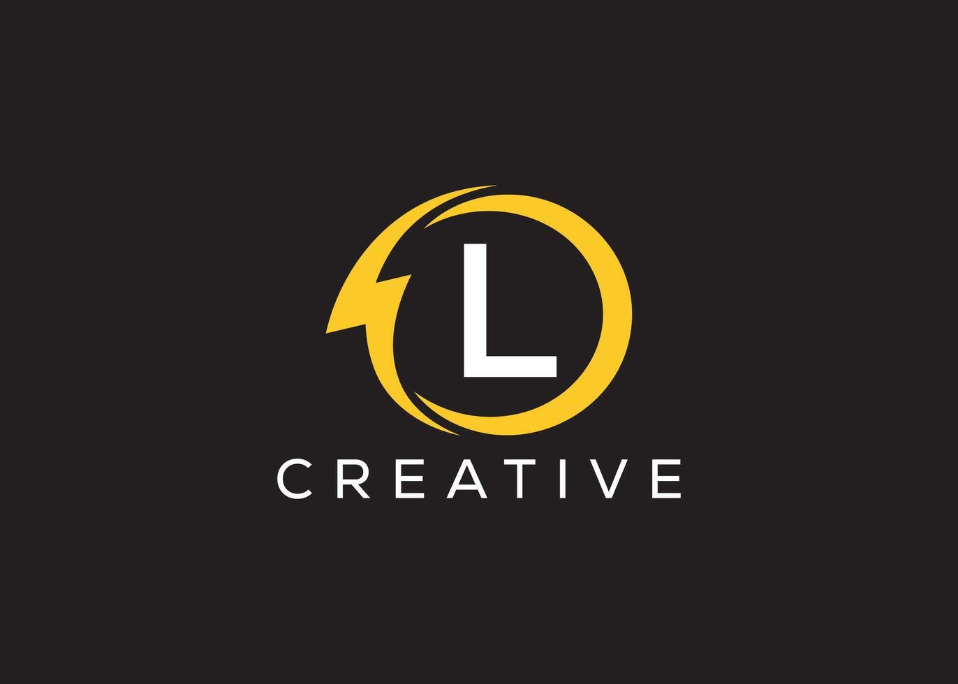 Minimal and professional Letter L thunder logo design template vector
