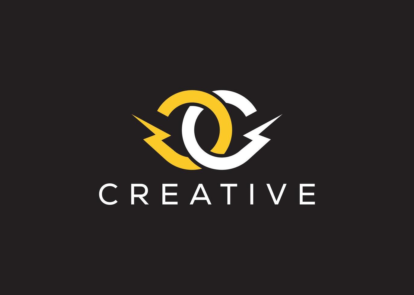 Minimal and professional Letter C C thunder logo design template vector