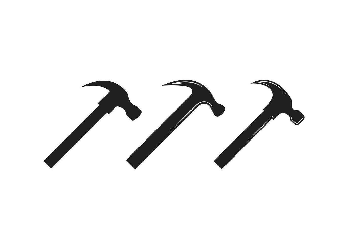 Minimal and professional hammer icon design template. Simple hammer vector