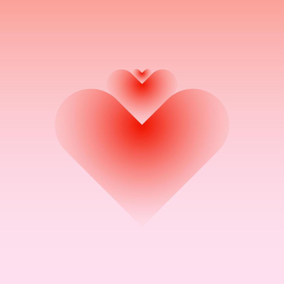Background heart gradient vector
