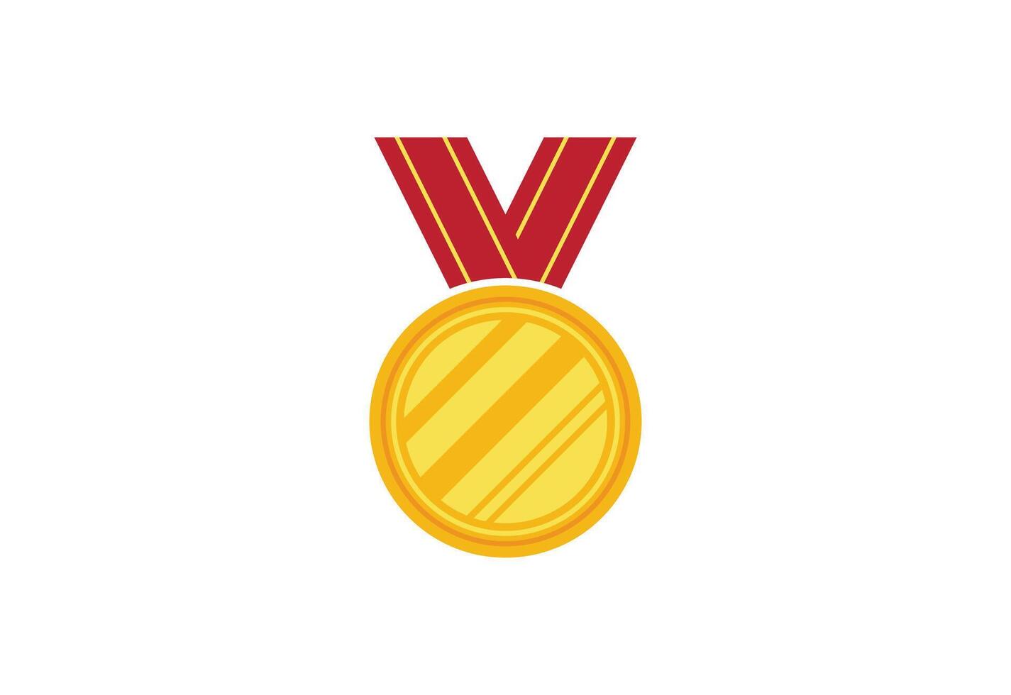 Ribbon Medal icon logo design. Award logo, design template vector