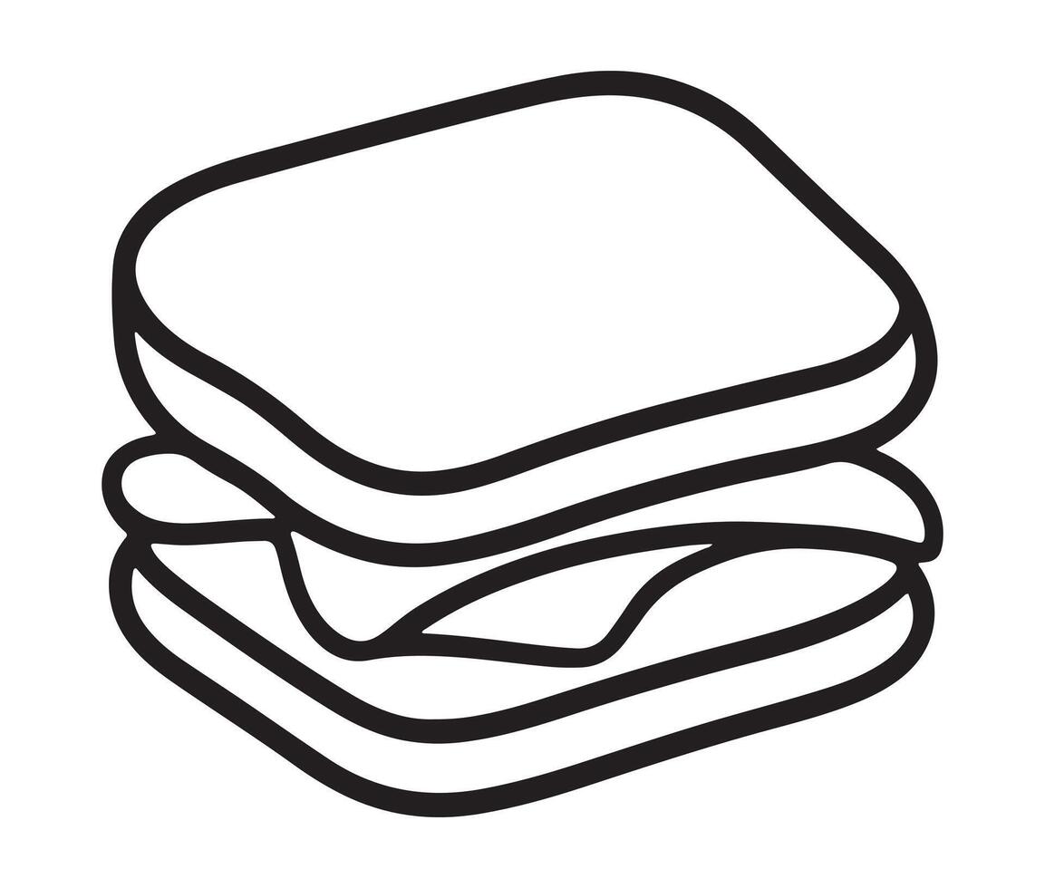 Sandwich icon, logo isolated on white background silhouette vector