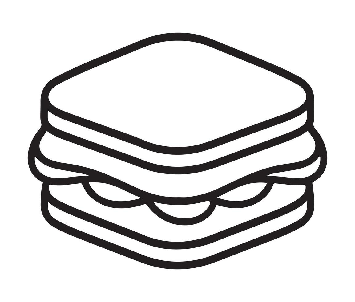 Sandwich icon, logo isolated on white background silhouette vector