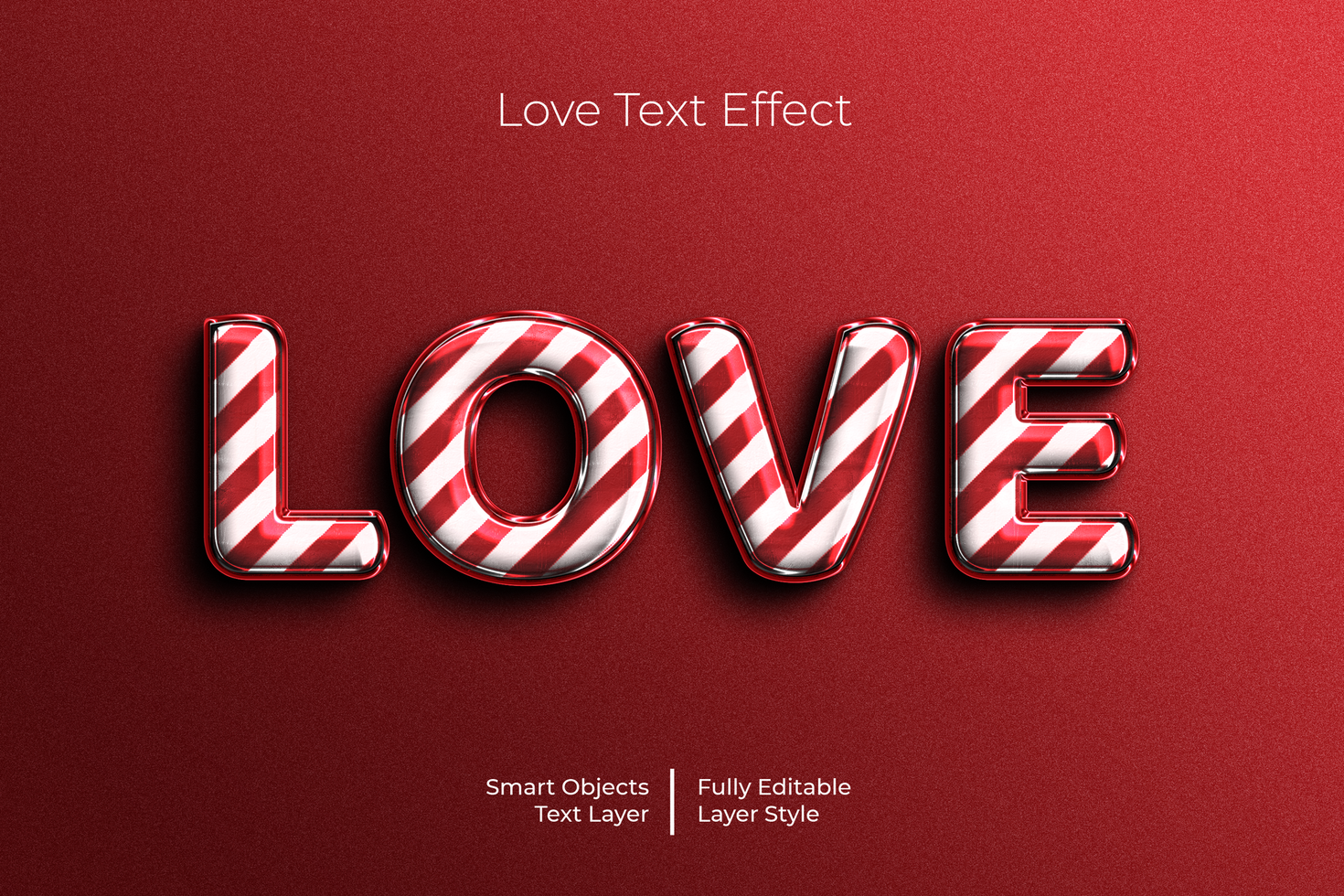 Love Text Effect Mockup template psd