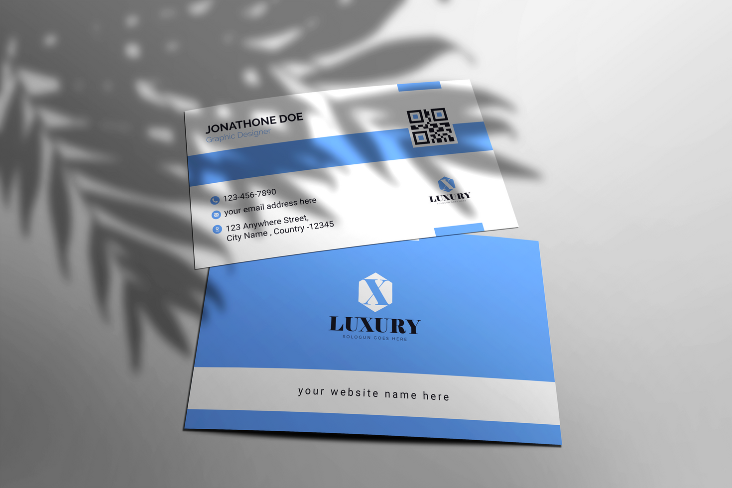 Realistic Business Card and Logo Mockup Background psd