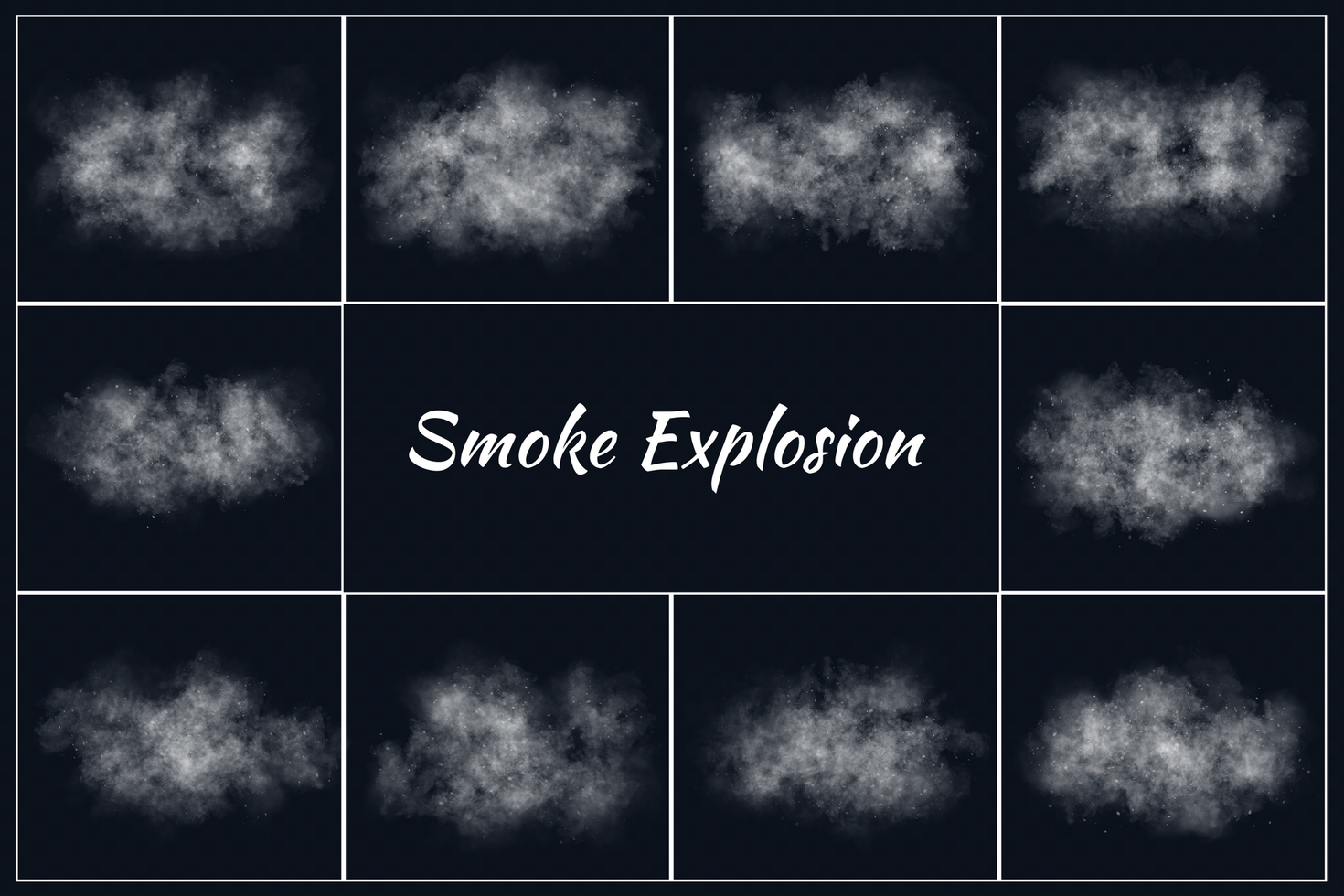 Fog smoke powder explosion background template set collection psd