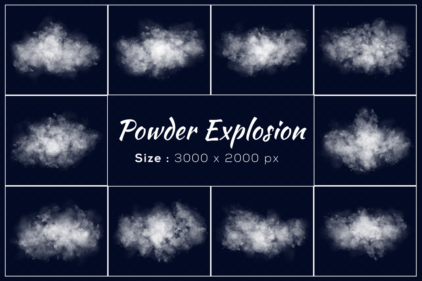 Fog smoke powder explosion background template set collection psd
