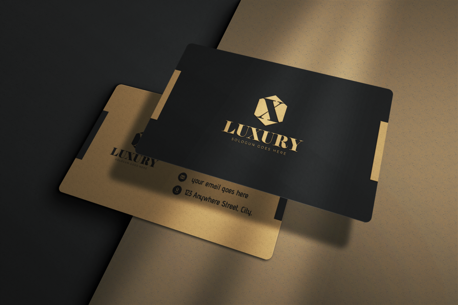 Realistic Business Card and Logo Mockup Background psd