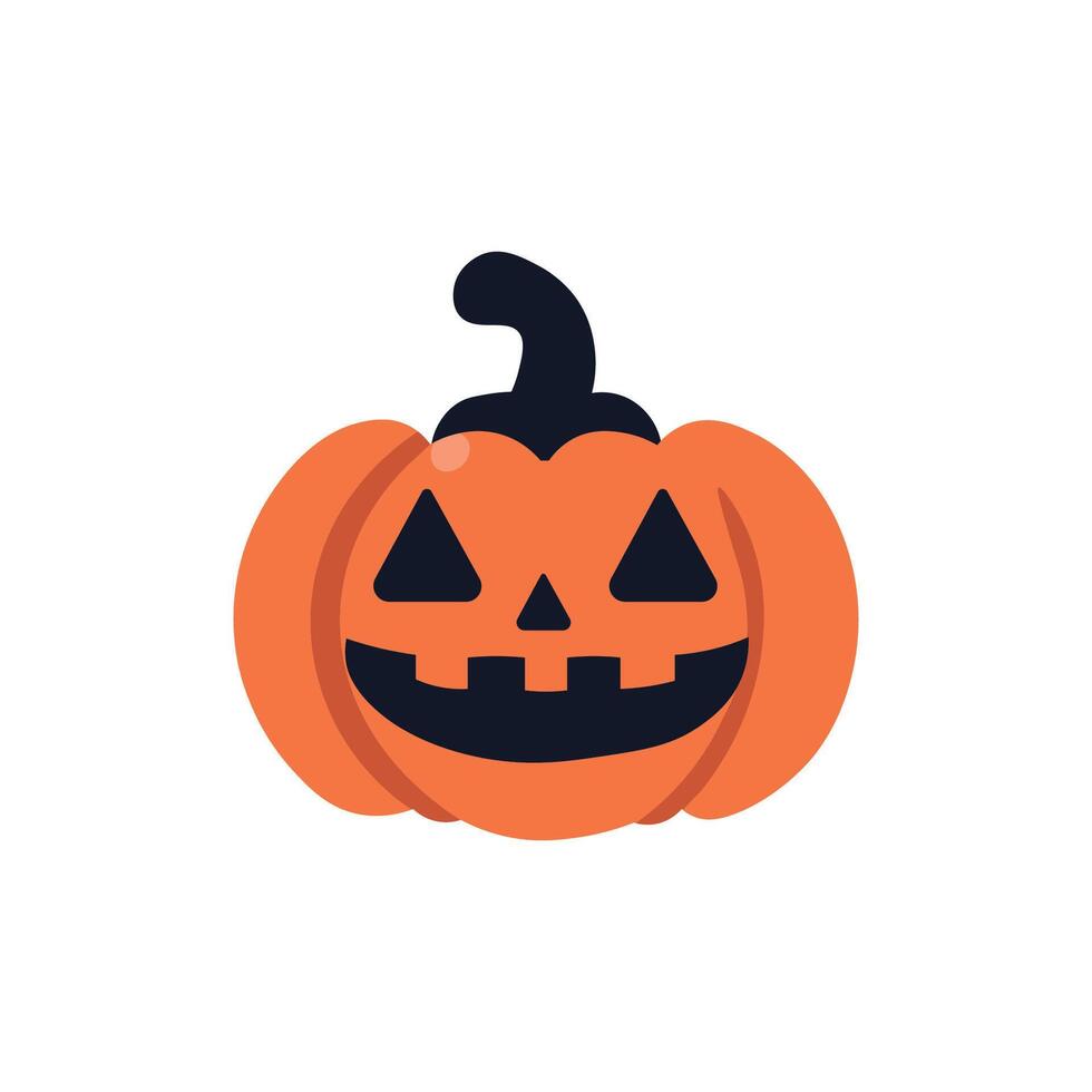 Smiling Jack-o-Lantern Pumpkin Illustration vector