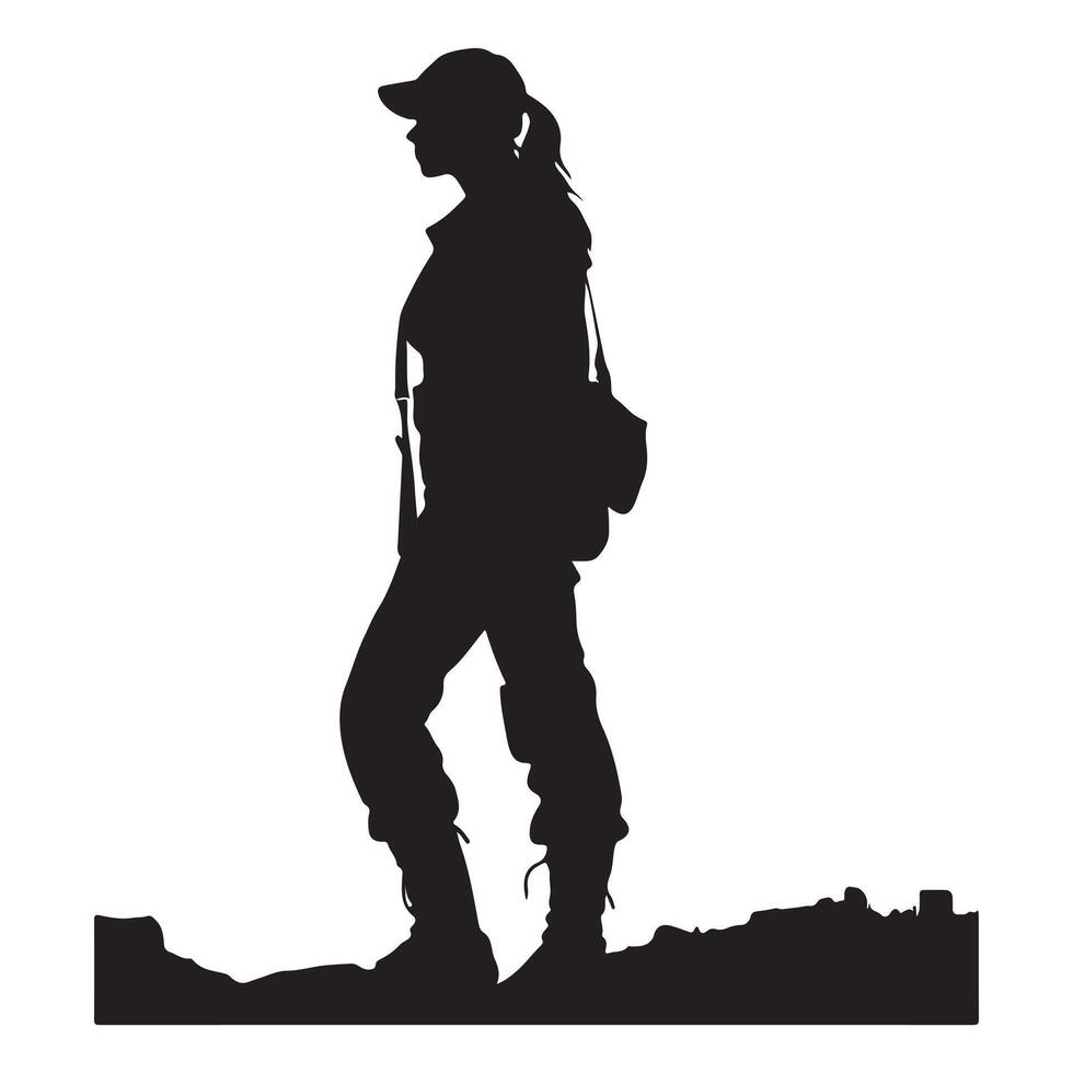 Sad soldier silhouette military concept silhouette white background vector