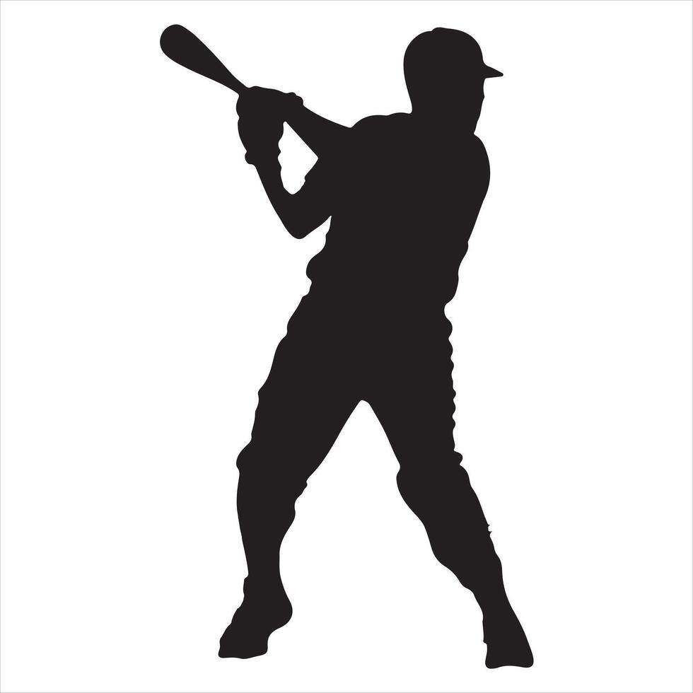 baseball player silhouette illustration,Ball,bat,baseball player silhouette white background vector