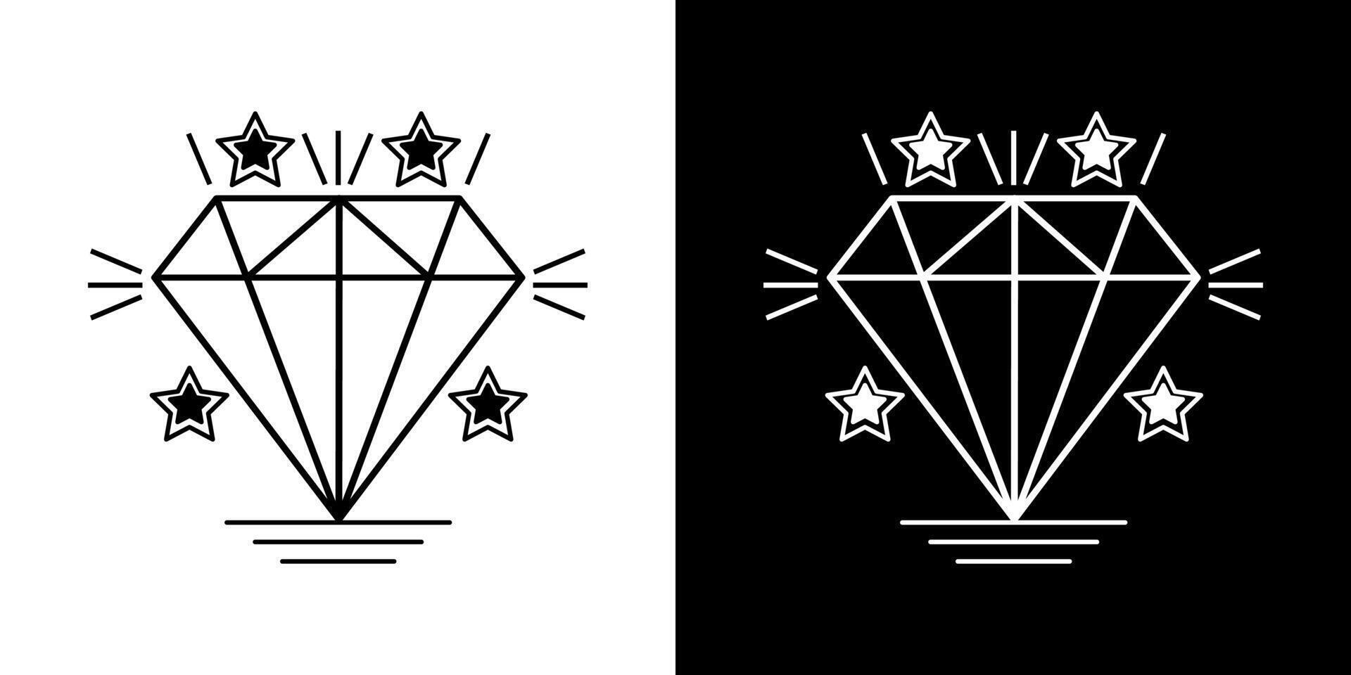 Business view and diamond icon. Values of business company target. vector