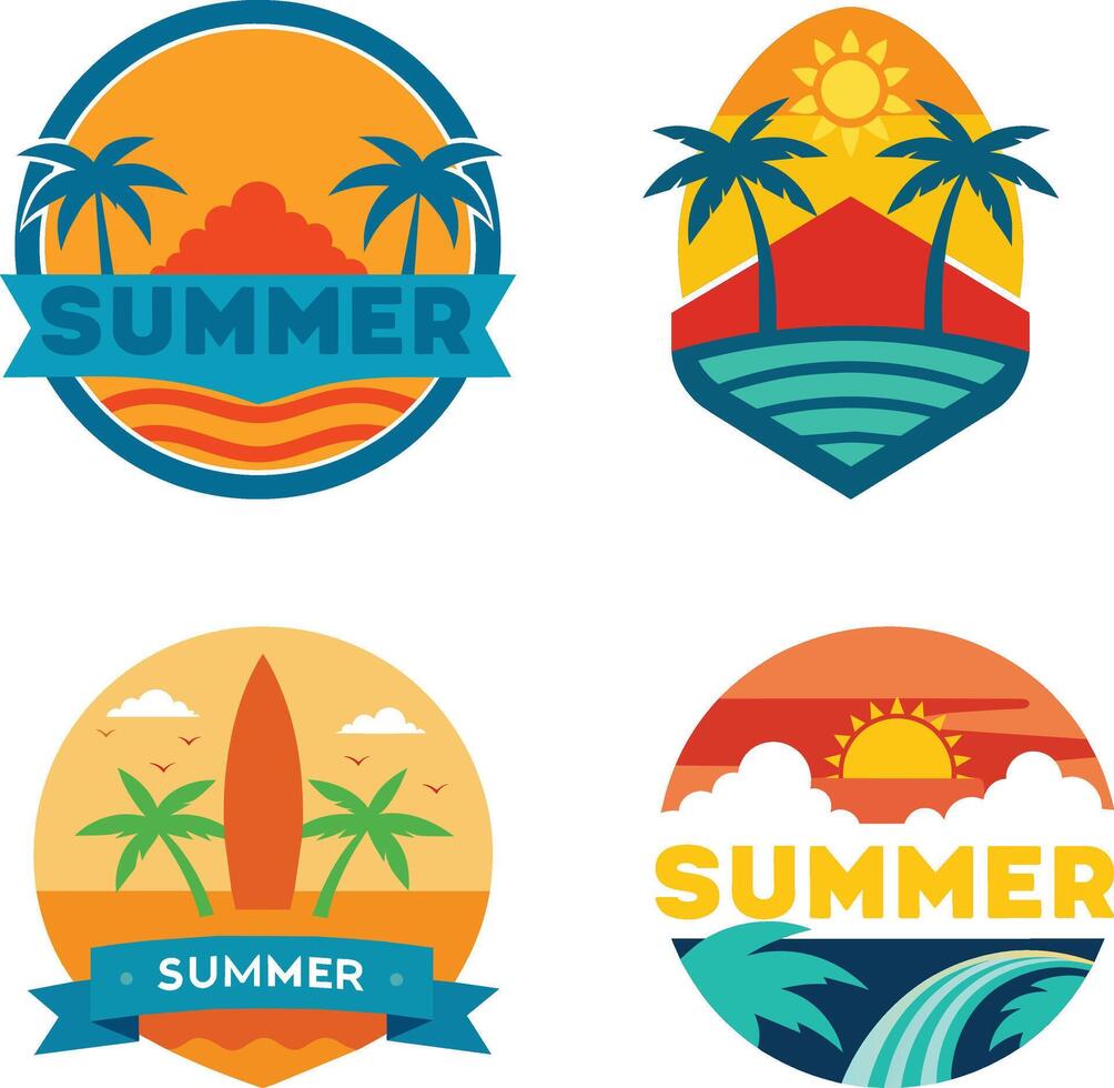 Summer logo illustration vector