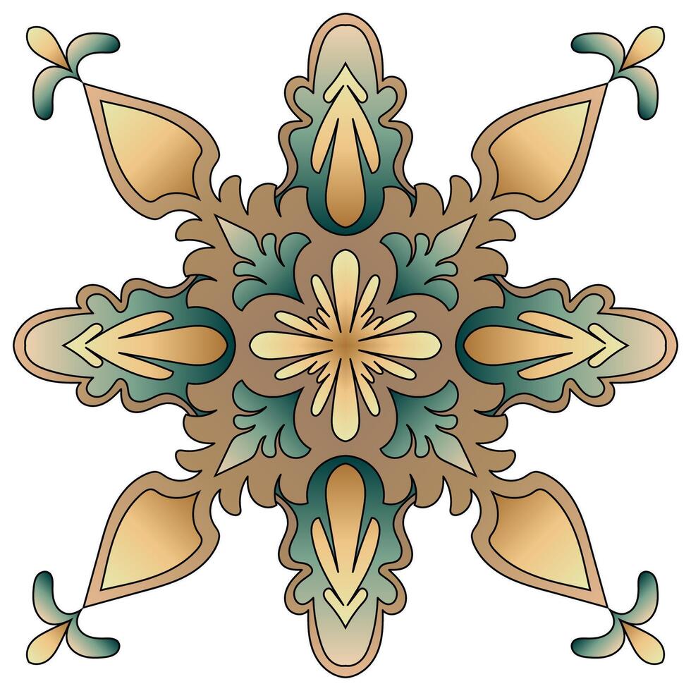 Mandala flower colorful abstract for graphic elements vector