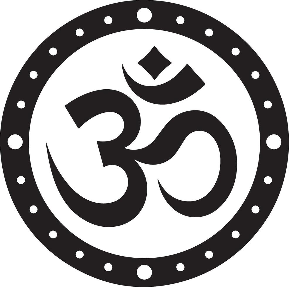 Om - Aum - om icon. Linear style sign isolated on white background vector