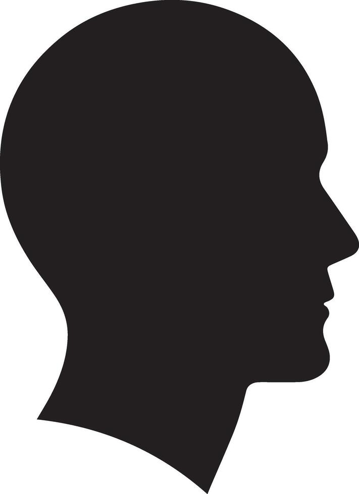 Man head silhouette - People Profile Silhouettes vector
