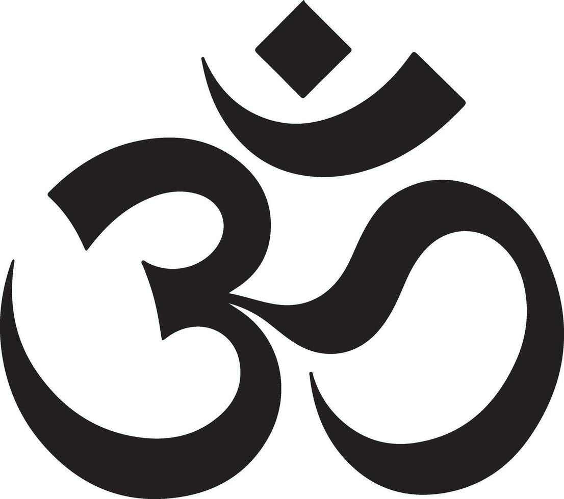 Om - Aum - silhouette symbol Om Symbol Of Hindu Deity vector