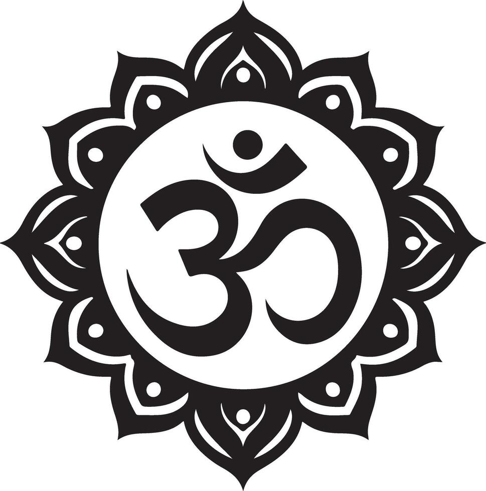 Om - Aum - silhouette symbol Om or Aum Indian vector