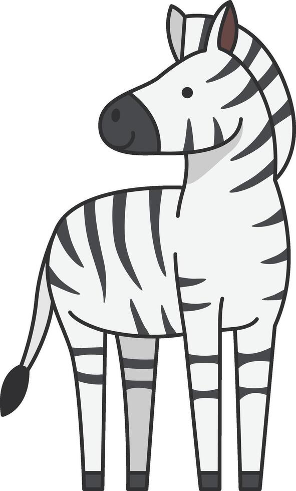 cute zebra illustration vector