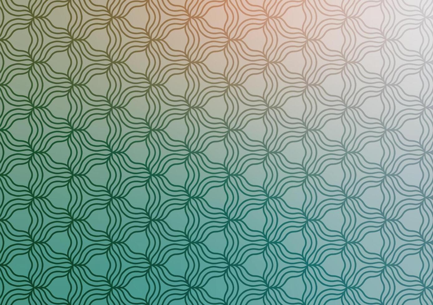 Gradient green soft line pattern triangle background vector