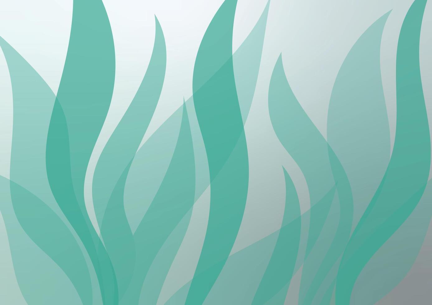 Green tropical leaf curve natural background vector
